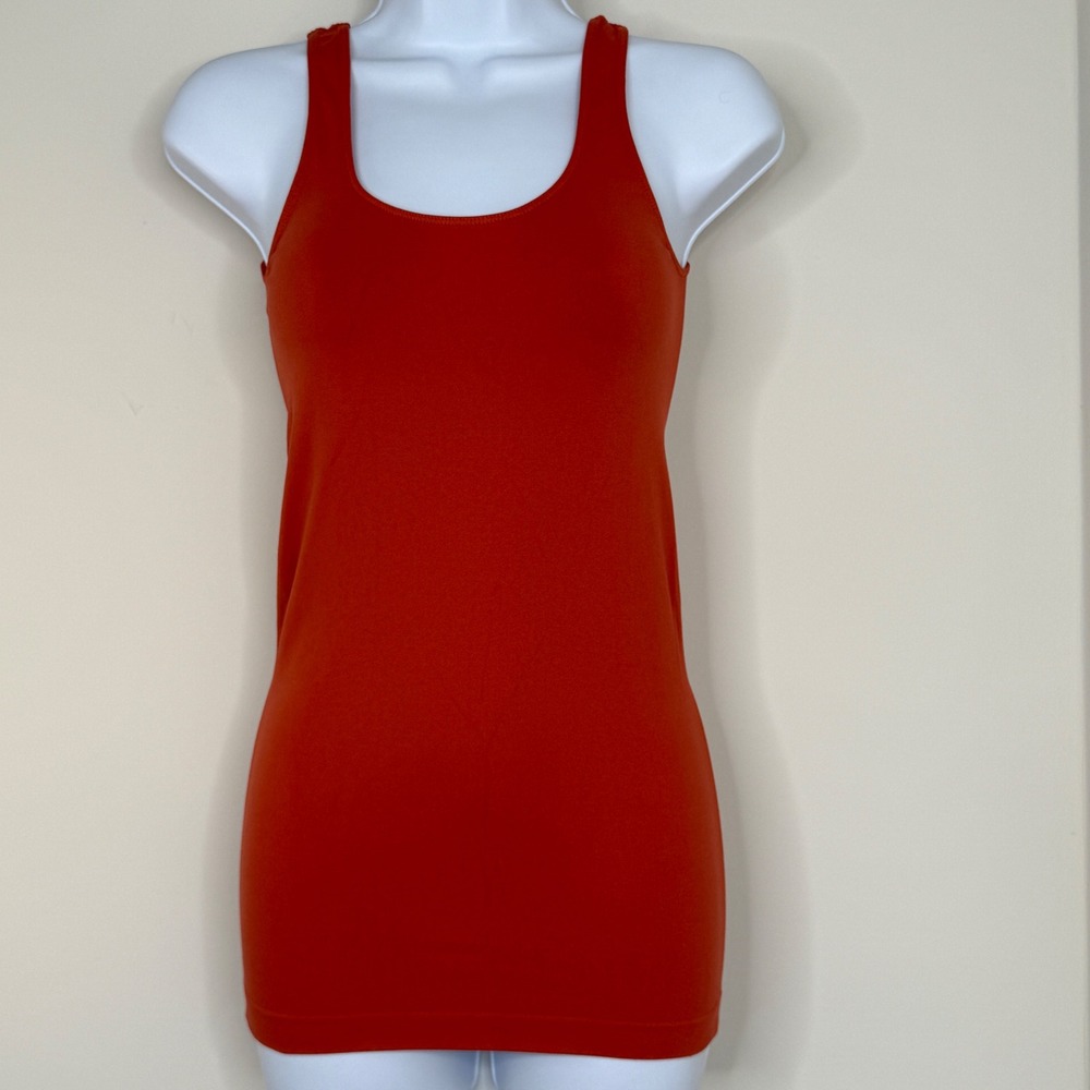 Last Tango‎ Rust Burnt Orange Stretch Long Tank Bodycon Fitted Nylon Lycra